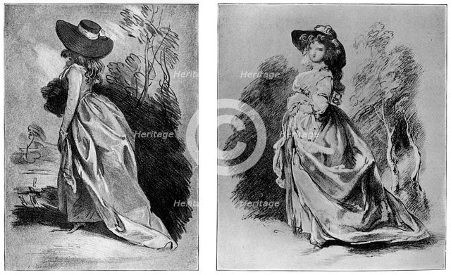 Gainsborough's studies for his celebrated portrait of the Duchess of Devonshire, c1787 (1901). Artist: Unknown