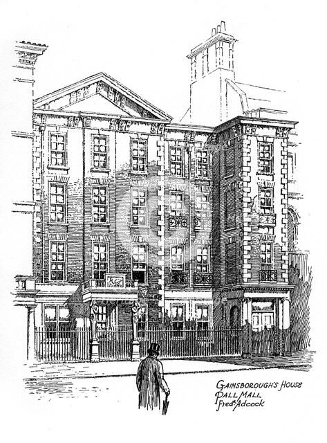 Gainsborough's house, Pall Mall, London, 1912. Artist: Frederick Adcock