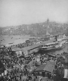 Galata Bridge, which connects Galata and Pera 1913