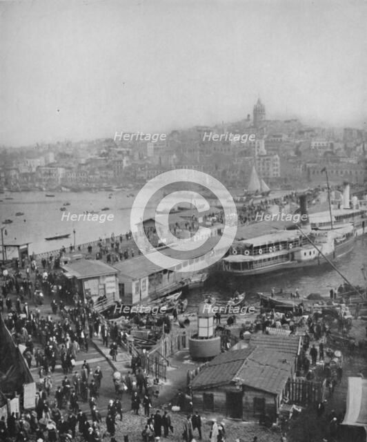 'Galata Bridge, which connects Galata and Pera', 1913. Artist: Unknown.