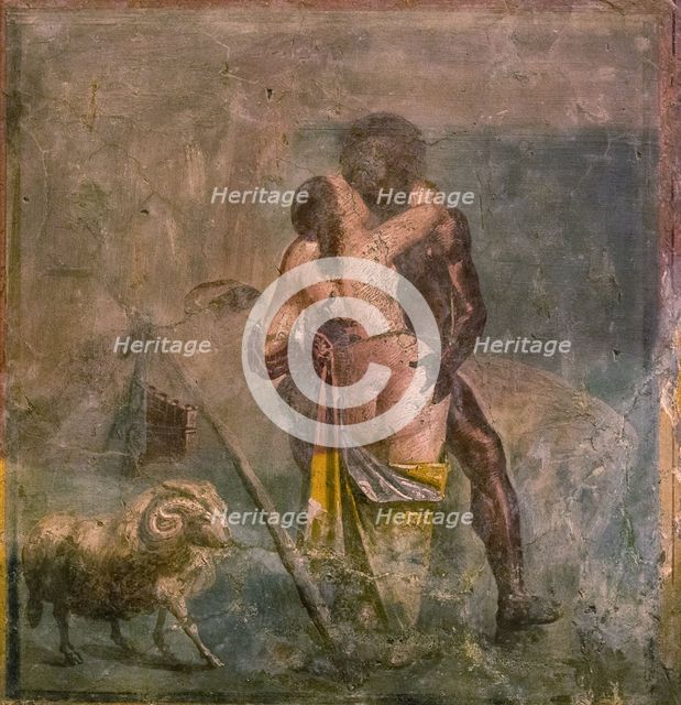 Galatea and Polyphemus, 1st century. Creator: Roman-Pompeian wall painting.