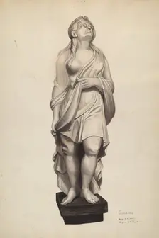 Galatea Figurehead, c. 1940. Creator: Mary E Humes