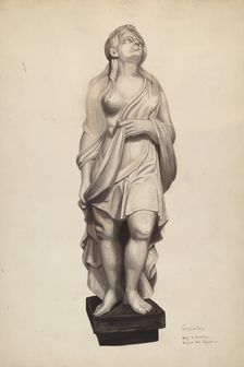 Galatea Figurehead, c. 1940. Creator: Mary E Humes