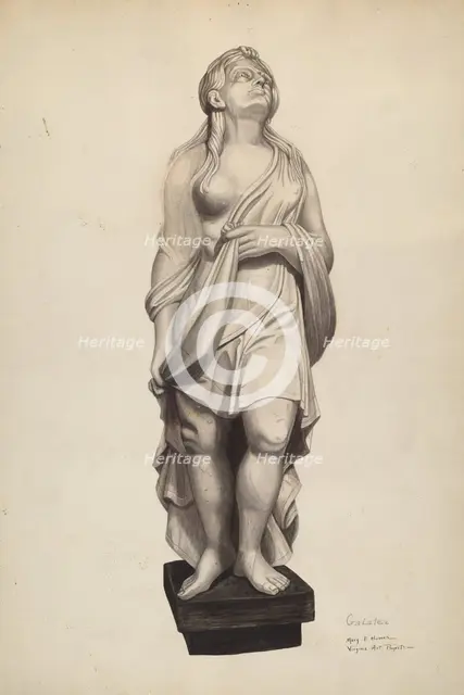 Galatea Figurehead, c. 1940. Creator: Mary E Humes.