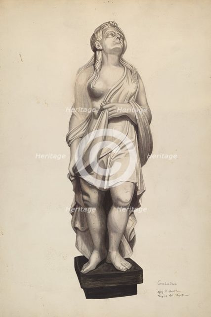 Galatea Figurehead, c. 1940. Creator: Mary E Humes.