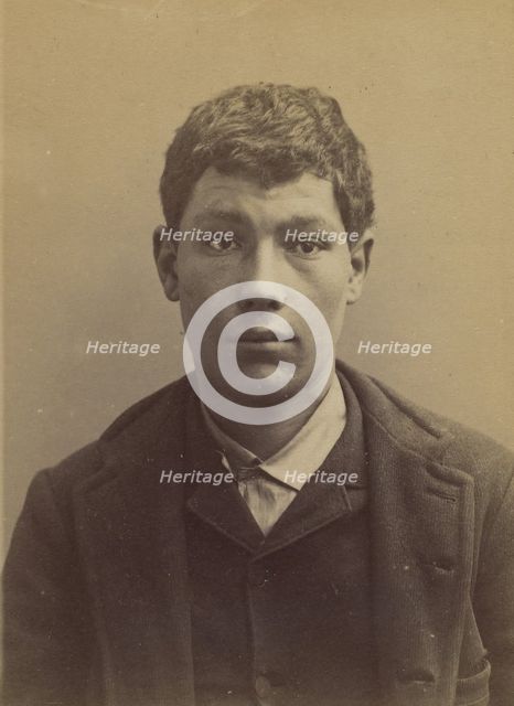 Galau. Charles. 18 ans, né à Nogent s/Marne (Seine). Charron. Cris séditieux. Anarchiste. ..., 1891. Creator: Alphonse Bertillon.