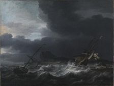 Gale off Rocky Coast, 1643-1669. Creator: Jan Theunisz. Blanckerhoff