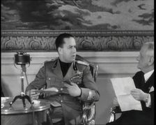 Galeazzo Ciano, Italian Foreign Minister Preparing to Speak, 1930s. Creator: British Pathe Ltd