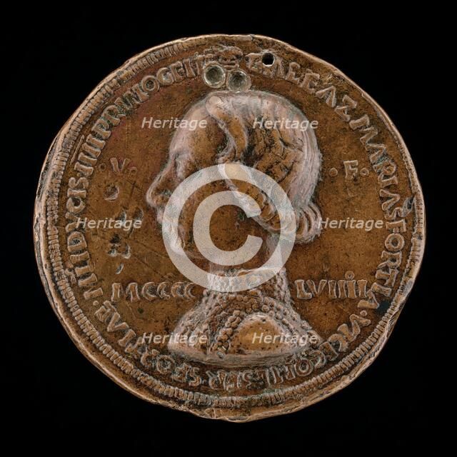 Galeazzo Maria Sforza, 1444-1476, 5th Duke of Milan 1466 [reverse], 1459. Creator: Gianfrancesco Enzola.