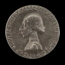 Galeazzo Maria Sforza, 1444-1476, Count of Pavia [obverse]. Creator: Antonio Marescotti