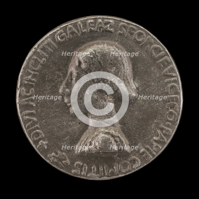Galeazzo Maria Sforza, 1444-1476, Count of Pavia [obverse]. Creator: Antonio Marescotti.