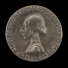 Galeazzo Maria Sforza, 1444-1476, Count of Pavia [obverse]. Creator: Antonio Marescotti