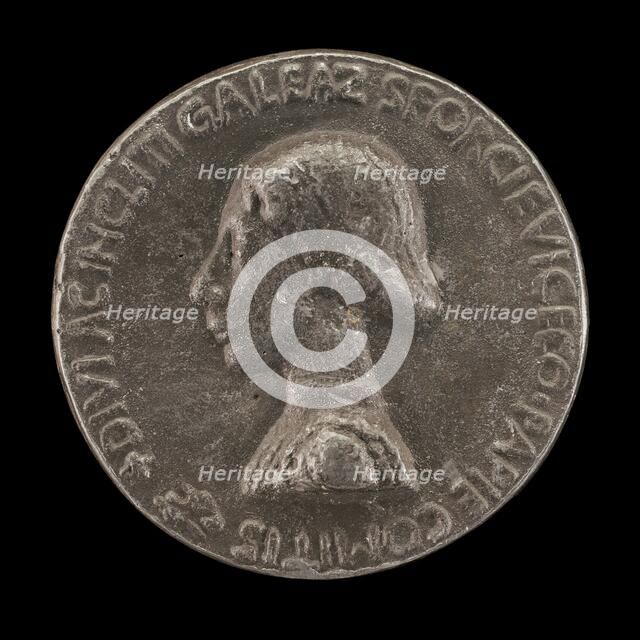 Galeazzo Maria Sforza, 1444-1476, Count of Pavia [obverse]. Creator: Antonio Marescotti.