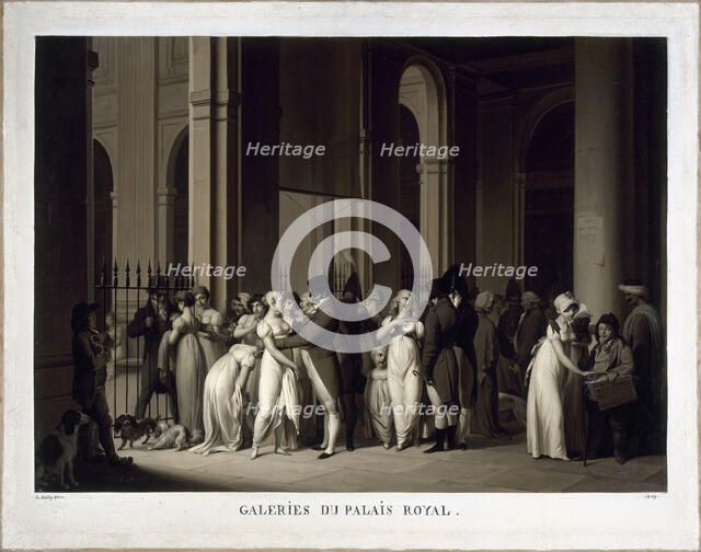Galeries du Palais-Royal, 1809. Creator: Louis Leopold Boilly.