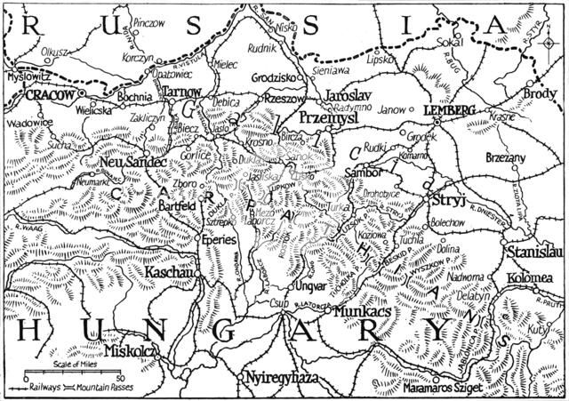 'Galicia and the Carpathian Passes', 1915. Artist: Unknown.