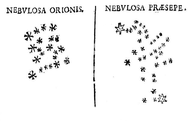 Galileo's observation of the star cluster in Orion and of the Praesepe cluster, 1610. Artist: Unknown