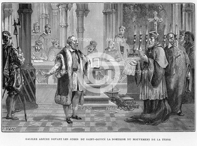 Galileo facing the Inquisition, Rome, 1633 (1870). Creator: Unknown.