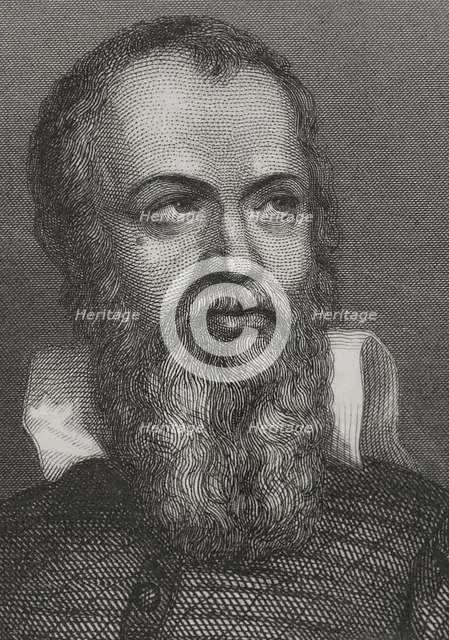 Galileo Galilei, (1564-1642), Italian astronomer, mathematician and physicist, 1856.  Creator: Charles Geoffroy.