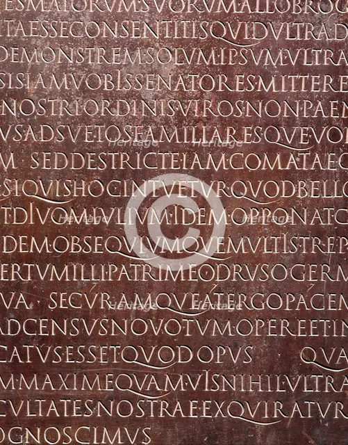 Gallo-Roman stone tablet. Artist: R Guillemot