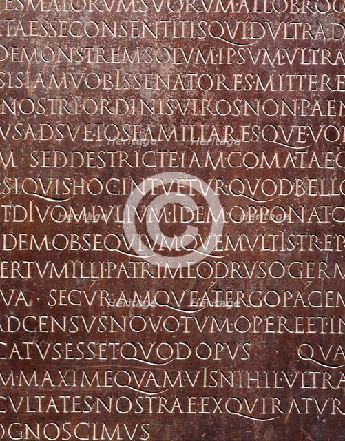 Gallo-Roman stone tablet. Artist: R Guillemot