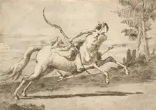 Galloping Centaur, c1755-1765. Creator: Giovanni Domenico Tiepolo