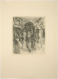 Galloping Horse, 1915. Creator: Edvard Munch