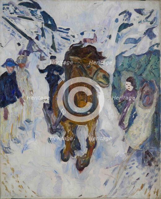 Galloping Horse. Artist: Munch, Edvard (1863-1944)