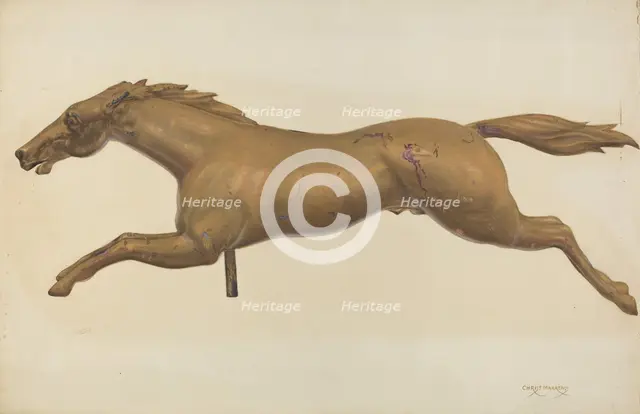 Galloping Horse Weather Vane, c. 1937. Creator: Chris Makrenos.