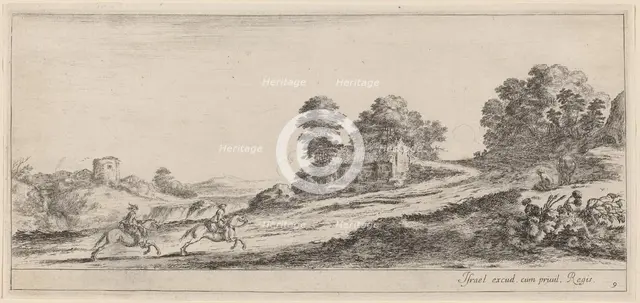 Galloping Horsemen, in or before 1647. Creator: Stefano della Bella.
