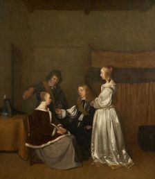 Gallant Conversation, between 1652 and 1654. Creator: Gerard ter Borch