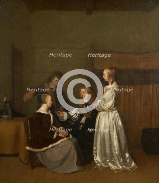 Gallant Conversation, between 1652 and 1654. Creator: Gerard ter Borch.