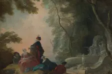 Gallant Party by a Fountain. Artist: Lajoue, Jacques, de (1686-1761)