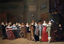 Gallant Scene in an interior, 1644. Creator: Hals, Dirck (1591 - 1656)