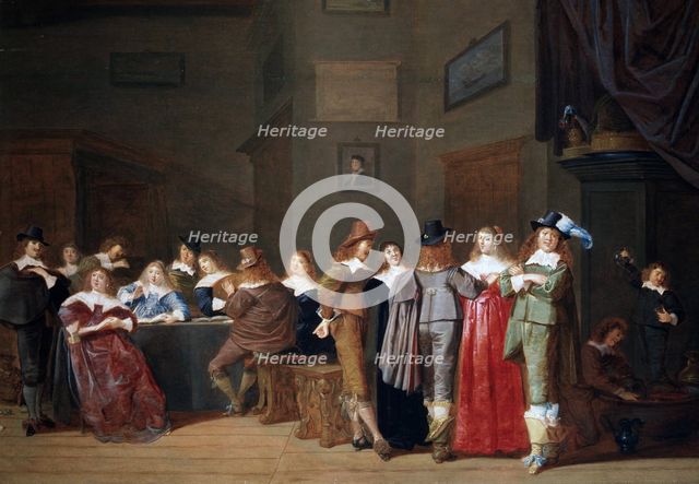 Gallant Scene in an interior, 1644. Creator: Hals, Dirck (1591 - 1656).
