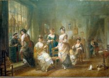 Gallant Scene oil by José María Romero