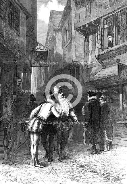 "Gallants", by A. C. Gow,...Winter Exhibition of the Institute of Painters in Water Colours, 1869. Creator: W Thomas.