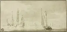 Galleons and Sailboats, n.d. Creator: Willem van de Velde the Younger