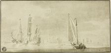 Galleons and Sailboats, n.d. Creator: Willem van de Velde the Younger
