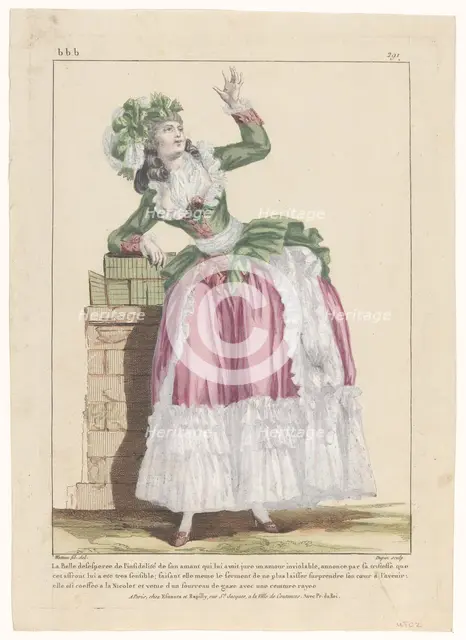 Galleries des Modes bbb 291, 1775-1780. Creator: Nicolas Dupin.