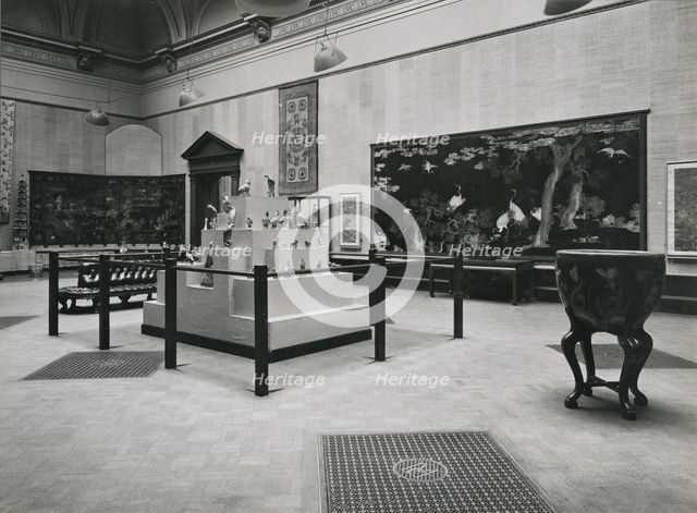 Gallery views of the 'International Exhibition of Chinese Art' held at the Royal Academy, 1935. Creator: Unknown.