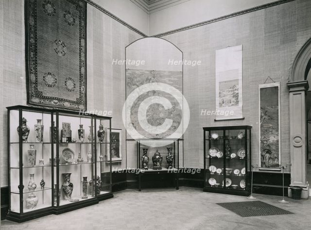 Gallery views of the 'International Exhibition of Chinese Art' held at the Royal Academy, 1935. Creator: Unknown.