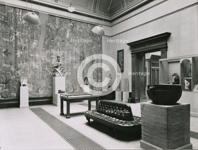 Gallery views of the 'International Exhibition of Chinese Art' held at the Royal Academy, 1935. Creator: Unknown.
