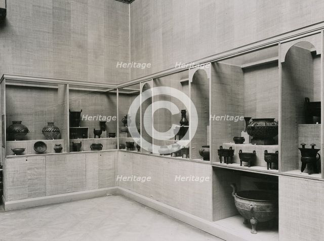 Gallery views of the 'International Exhibition of Chinese Art' held at the Royal Academy, 1935. Creator: Unknown.