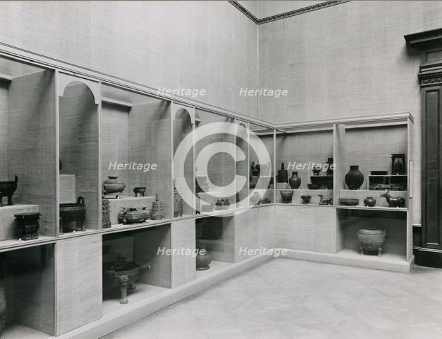 Gallery views of the 'International Exhibition of Chinese Art' held at the Royal Academy, 1935. Creator: Unknown.