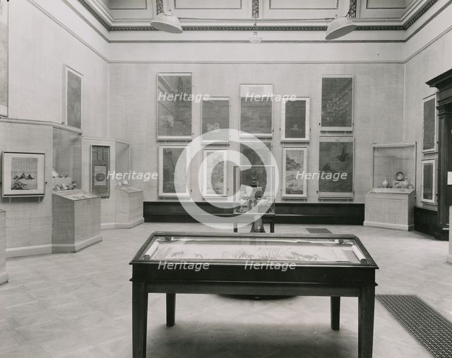 Gallery views of the 'International Exhibition of Chinese Art' held at the Royal Academy, 1935. Creator: Unknown.
