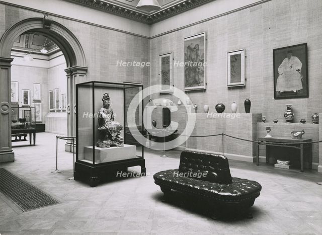 Gallery views of the 'International Exhibition of Chinese Art' held at the Royal Academy, 1935. Creator: Unknown.