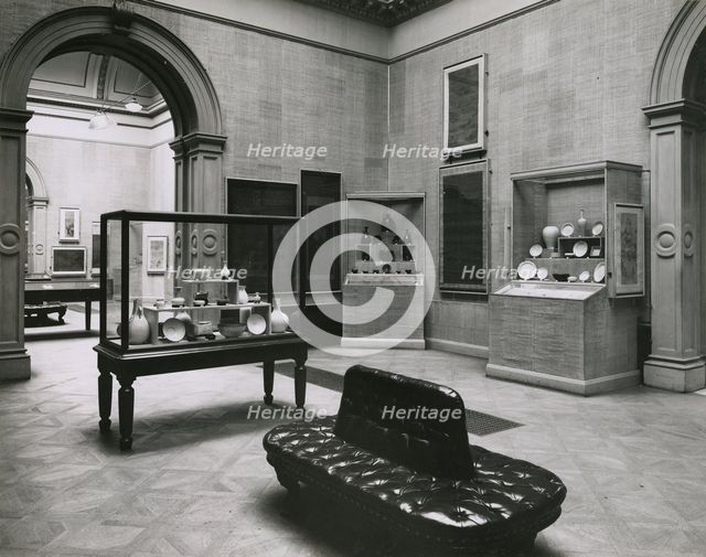 Gallery views of the 'International Exhibition of Chinese Art' held at the Royal Academy, 1935. Creator: Unknown.