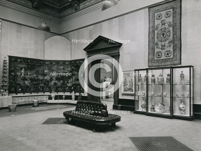 Gallery views of the 'International Exhibition of Chinese Art' held at the Royal Academy, 1935. Creator: Unknown.