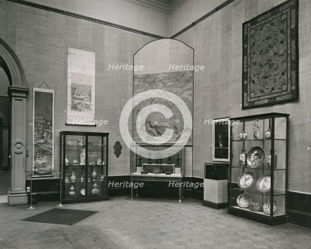 Gallery views of the 'International Exhibition of Chinese Art' held at the Royal Academy, 1935. Creator: Unknown.