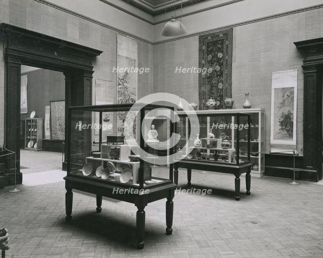 Gallery views of the 'International Exhibition of Chinese Art' held at the Royal Academy, 1935. Creator: Unknown.